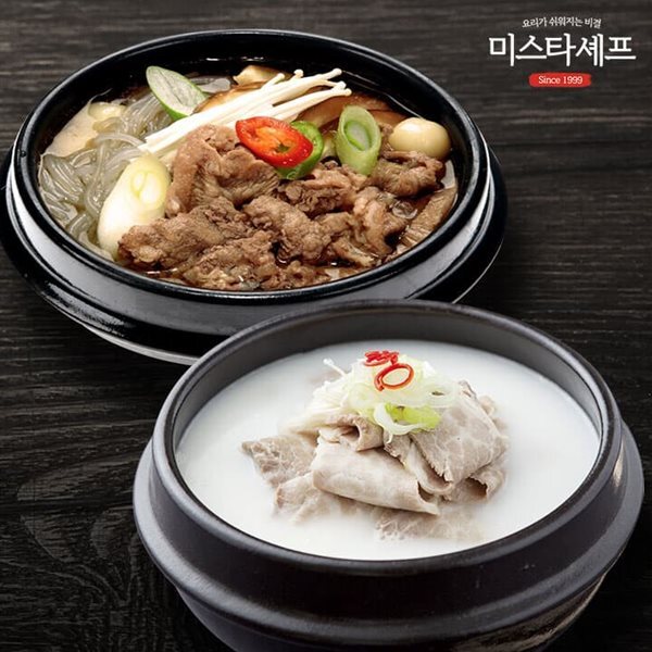 [미스타셰프] 설렁탕 6팩 + 뚝배기불고기 6팩 [총 12팩]