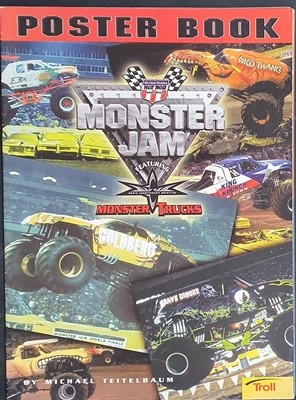 Poster book monster jam featuring monster trucks 