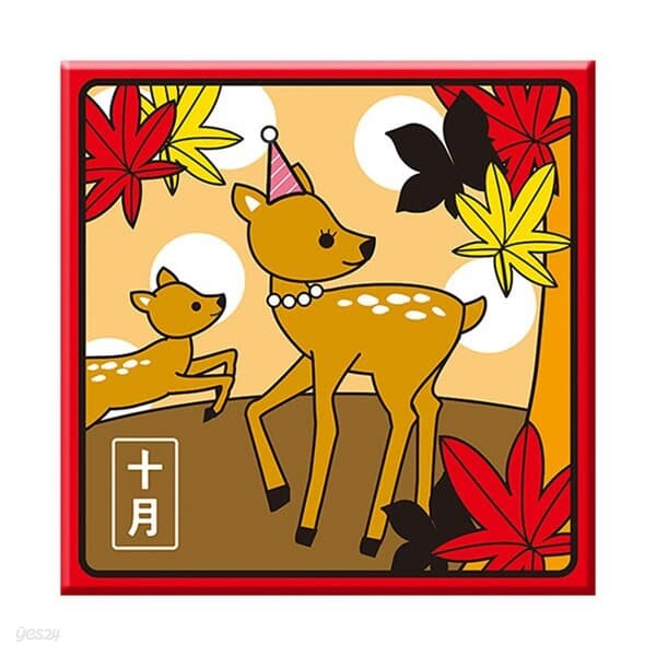 그림그리기 DIY 세트 패밀리 10월 단풍과 사슴 25X25