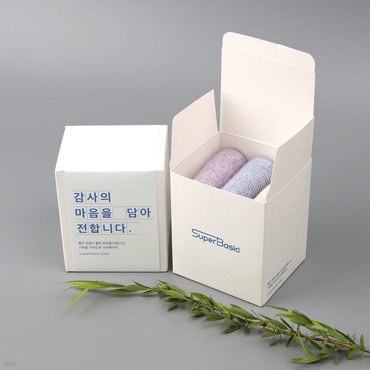 [슈퍼베이직][무료배송] 남녀공용 골지 양말 선물 세트 S 3팩 (8구성)
