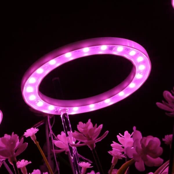 엔젤링 화분 LED 식물등(3헤드) (핑크) 식물조명 재배