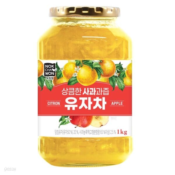 [녹차원] 상큼한 사과과즙 유자차 1kg