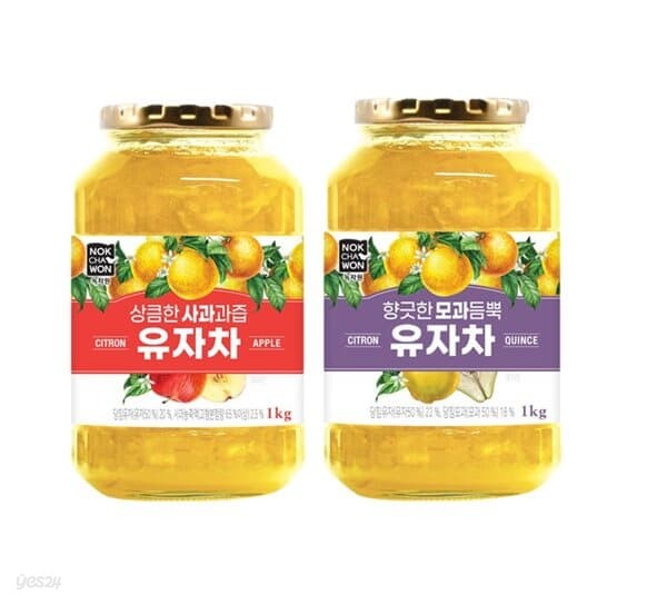 [녹차원] 사과유자차1kg+모과유자차1kg