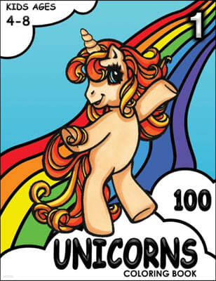 100 Unicorns #1 Coloring Book