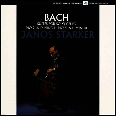 Janos Starker — 바흐: 무반주 첼로 모음곡 2 & 5번 (Bach: Suites Nos.2 & 5 for Solo Cello) - Janos Starker 앨범 커버