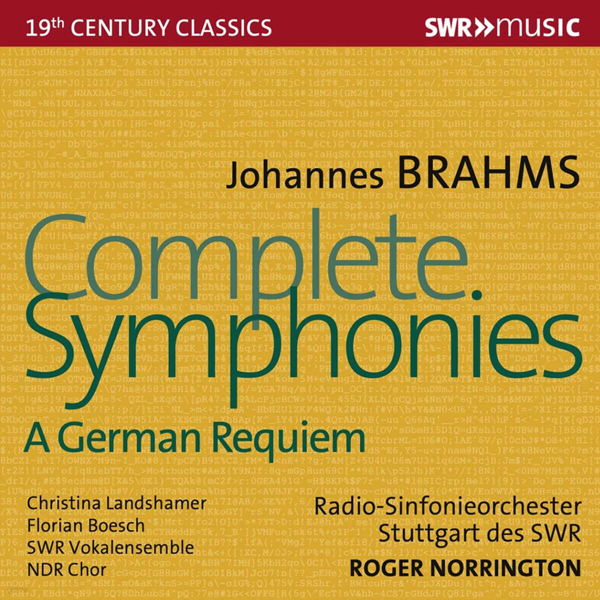 Roger Norrington 브람스: 교향곡 전곡, 독일 레퀴엠 (Brahms: Complete Symphonies, A German Requiem)