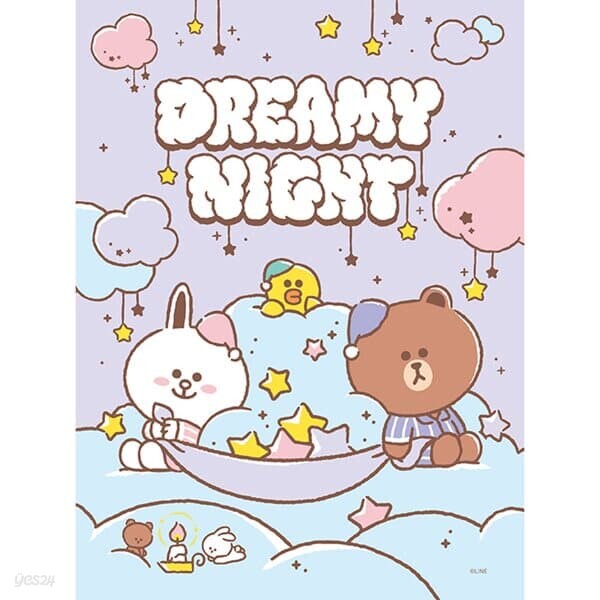 300피스 직소퍼즐 - 라인 프렌즈 꿈 같은 밤