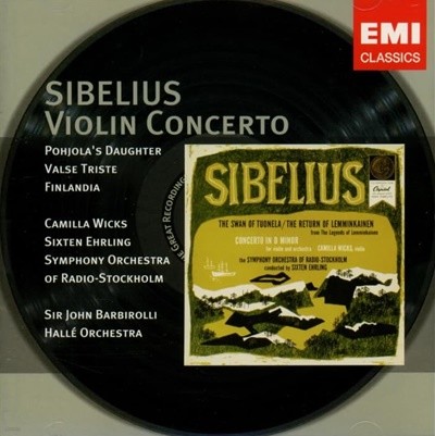 Sibelius : 바이올린 협주곡 - 바비롤리 (John Barbirolli) (지휘자),위크스 (Camilla Wicks) (24Bit)