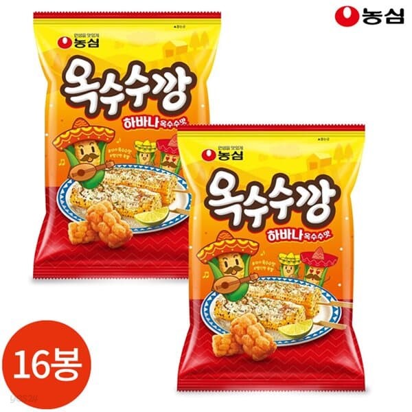 농심 옥수수깡 하바나 옥수수맛 70g x 16봉