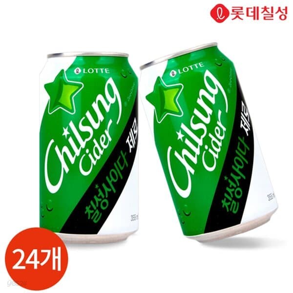 롯데 칠성사이다 제로 업소용 355ml x 24캔