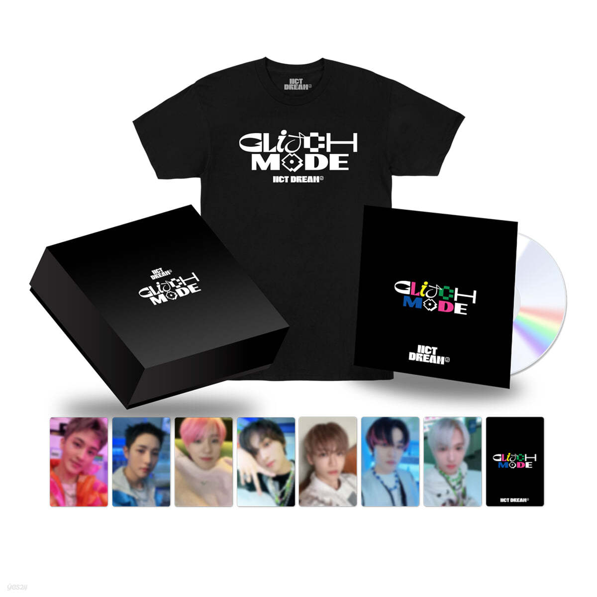 엔시티 드림 (NCT DREAM) - NCT DREAM &#39;Glitch Mode&#39; Short Sleeve T shirts (Black) Deluxe Box