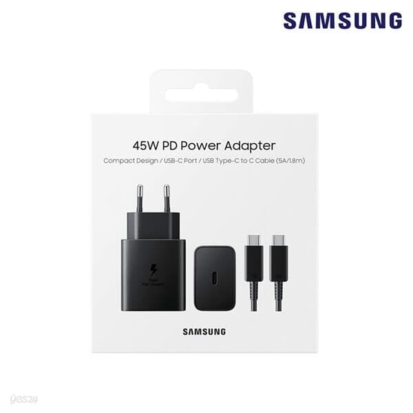 삼성정품 45W PD충전기(USB C to C 1.8 m 케이블 포함) EP-T4510 N