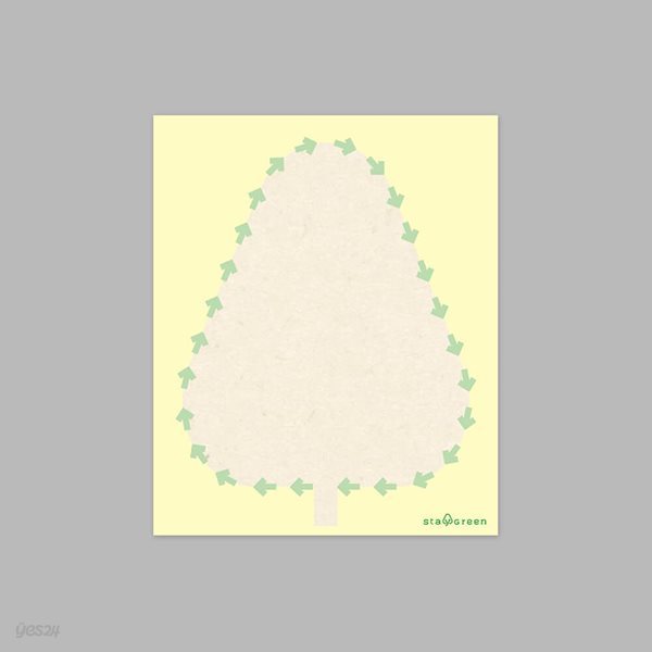 NO tree 리사이클링 트리_아이보리 사탕수수 메모패드(9x11cm)