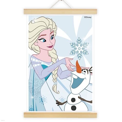 디즈니 보석십자수 DIY 행잉 세트 엘사와올라프 20X30