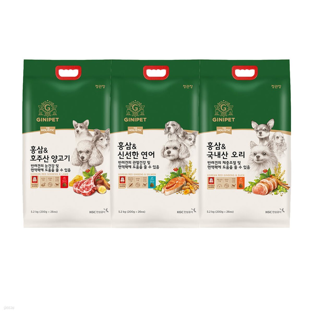정관장 지니펫 홀리스틱 기능성사료 관절,눈,체중  5.2kg 3종 중 택 1