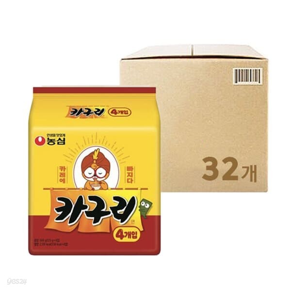 [농심] 카구리면 멀티팩 (125g x 4입 x 8팩 32개)