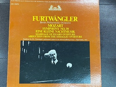 [LP] 푸르트벵글러 - Furtwangler - Mozart Symphony No.39 LP [U.S반]