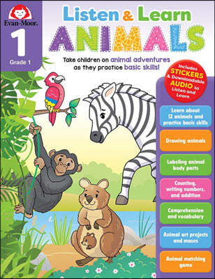 Listen and Learn: Animals, Grade 1 Workbook
