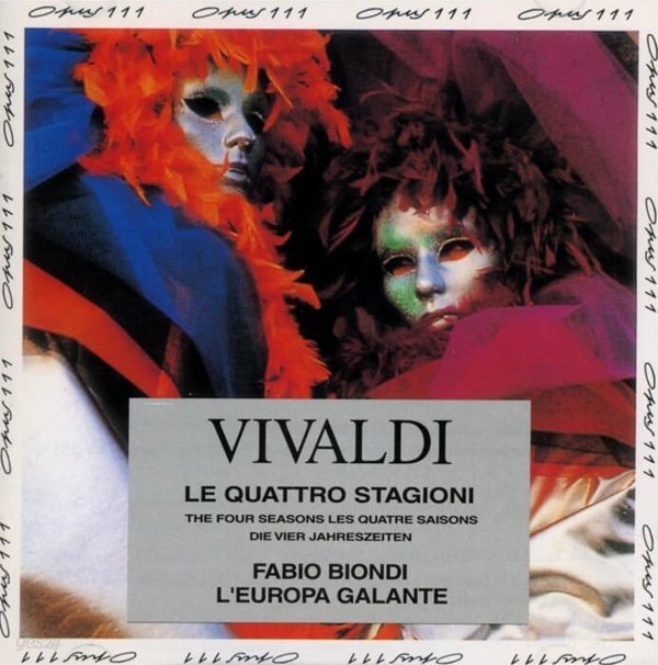 Vivaldi : Le Quattro Stagioni - 비온디 (Fabio Biondi) - YES24 Vivaldi :  Le Quattro Stagioni - 비온디 (Fabio Biondi)  - YES24