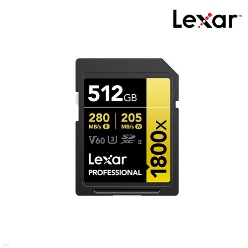[렉사] 공식판매원 SD카드 1800x UHS-II 급 512G...