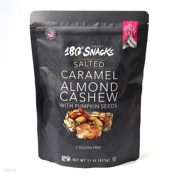 180 SNACKS 솔티드 카라멜 아몬드 캐슈넛 425g