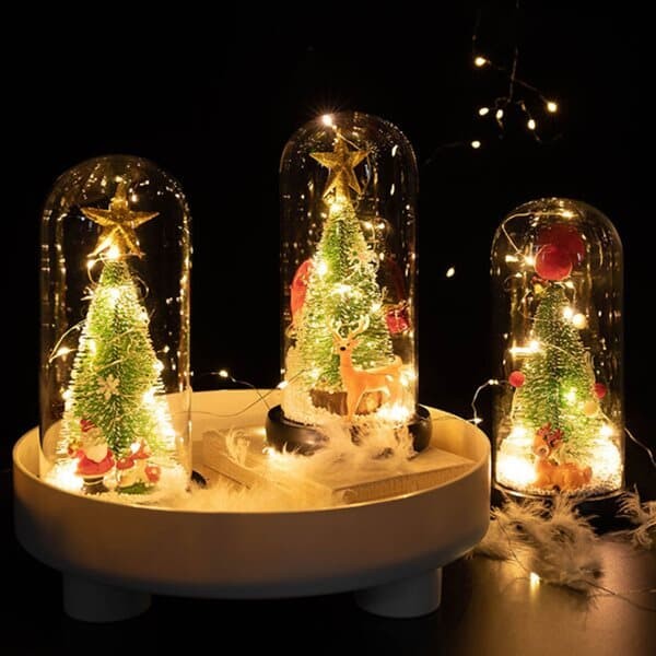 크리스마스 미니 트리 LED 무드등 스노우볼 조명 선물