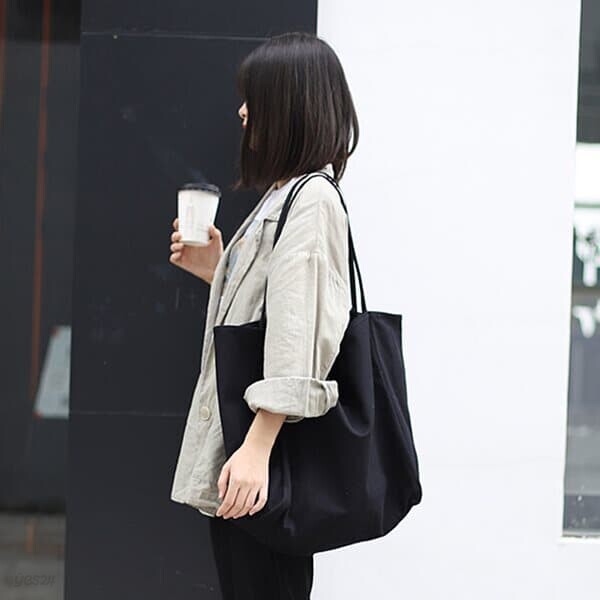 데일리 캔버스 빅 숄더백(블랙) 빅백 천가방