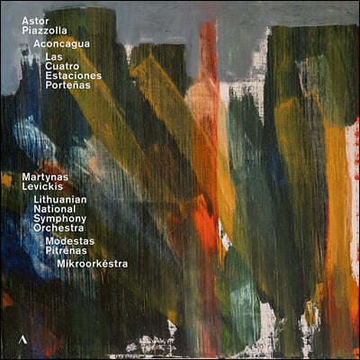 Marynas Levickis, Lithuanian National Symphony Orchestra, Mikroorkestra, Modestas Pitrenas — Martynas Levickis 피아졸라: 반도네온과 오케스트라를 위한 협주곡 `아콩카과`, 항구의 사계 (Piazzolla: Aconcagua) 앨범 커버