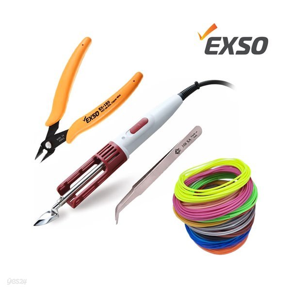 엑소 EXSO 다리미형 인두기 EXF-3022N+필라멘트+니퍼+핀셋106SA