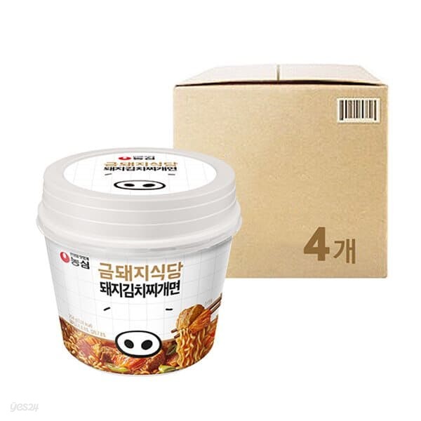 [농심]금돼지식당 돼지김치찌개면 254g x 4입