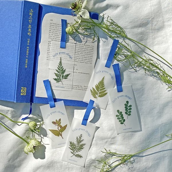 LITTLE GREEN THINGS 압화 북마크 책갈피