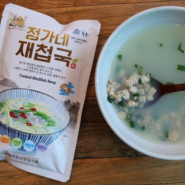 하동 고향집 섬진강 맛집 재첩국 500g 6팩