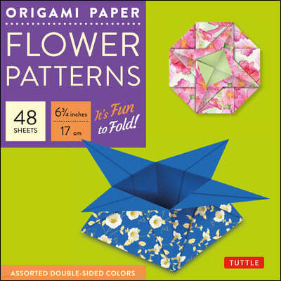 Origami Paper 6 3/4" (17 cm) Flower Patterns 48 Sheets