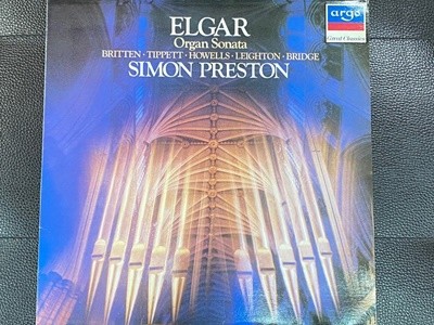 [LP] 사이먼 프레스턴 - Simon Preston - Elgar Organ Sonata LP [성음-라이센스반]