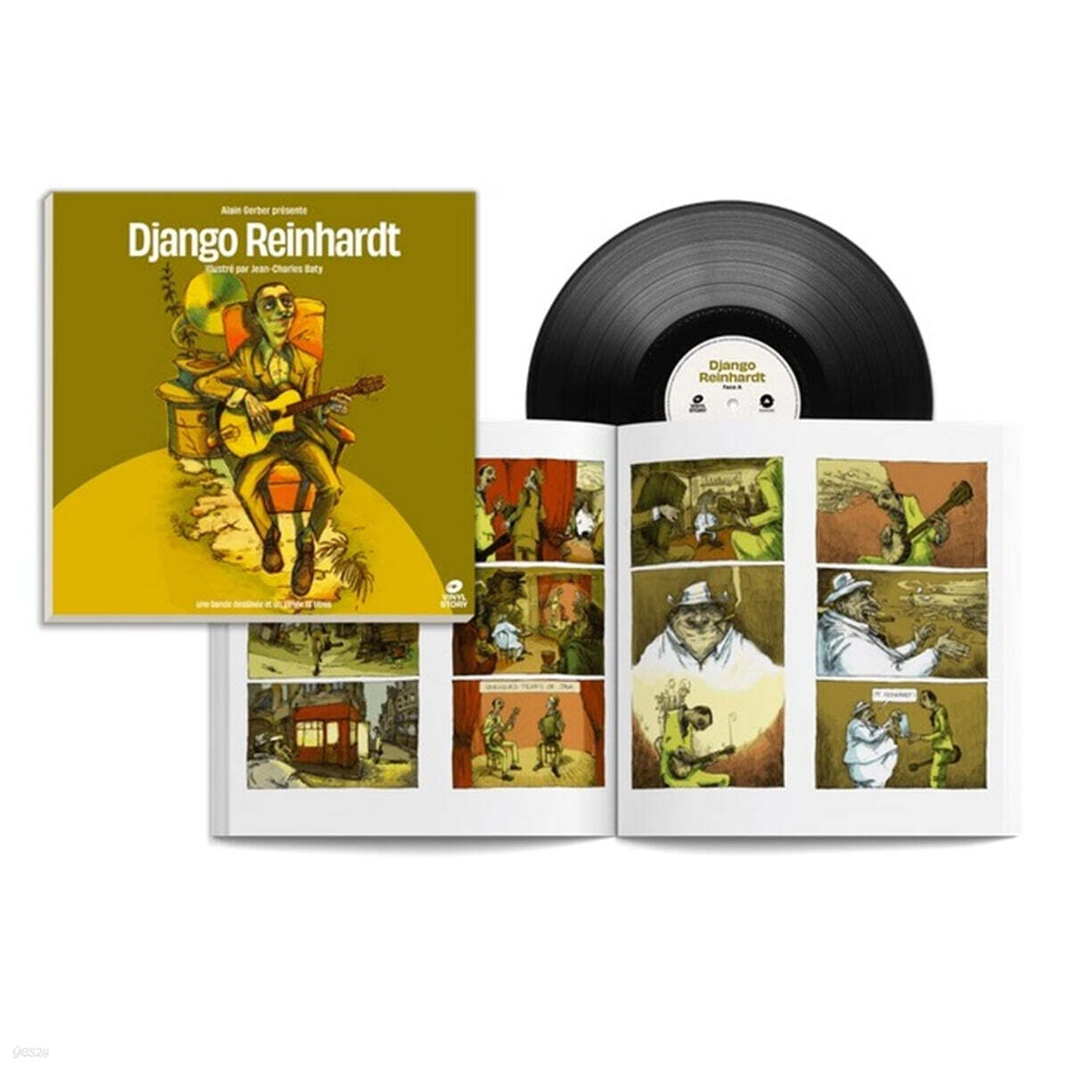 장고 라인하르트 아트북 에디션 (Django Reinhardt Illustrated by Jean Charles Baty) [LP]