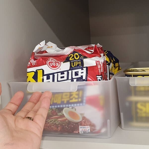 반투명 다용도 수납 트레이 M 4P 사이즈별 냉장고 정리 분리 수납함