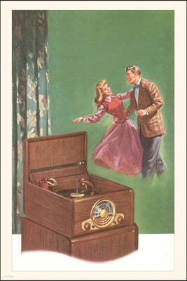 Vintage Journal Forties Couple Dancing to Record Player