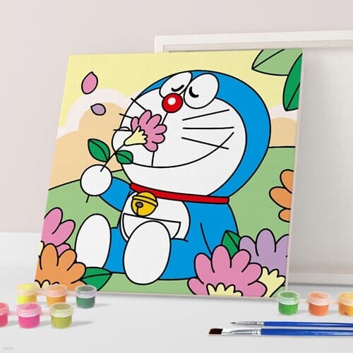 도라에몽 그림그리기 DIY 페인팅 봄날의 노을 25X25
