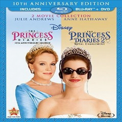 The Princess Diaries: Two-Movie Collection ( ̾) (ѱ۹ڸ)(Three-Disc Combo Blu-ray/DVD Combo in Blu-ray Packaging) (2001)