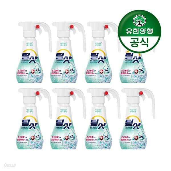 [유한양행]틸샷 초고농축 아름다운 세탁세제 용기 500mL 8개 - YES24