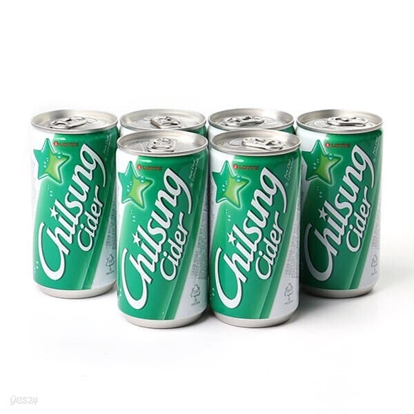 [롯데칠성음료] 칠성사이다 190ml x 6캔