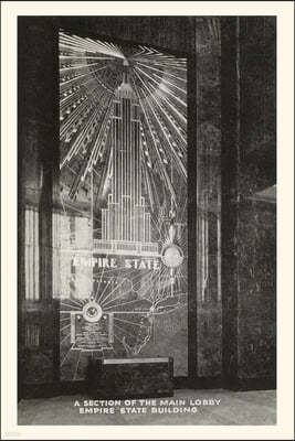 Vintage Journal Lobby, Empire State Building, Art Deco, New York City