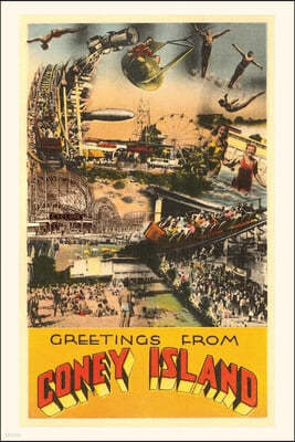 Vintage Journal Greetings from Coney Island, New York City