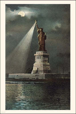 Vintage Journal Statue of Liberty, Torch Spotlight