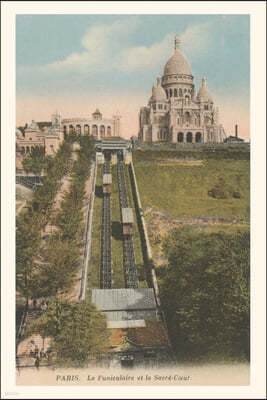 Vintage Journal Funicular Railway to Sacre Coeur Church