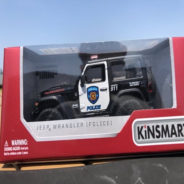 프로 킨스마트13cm 미니카 지프 Jeep 랭글러 폴리스 카