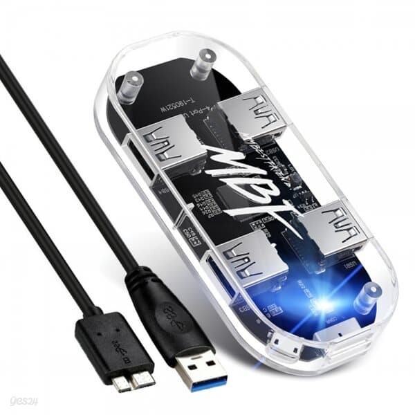 엠비에프 MBF-CLU304P (투명) USB3.0 4포트 USB 허브