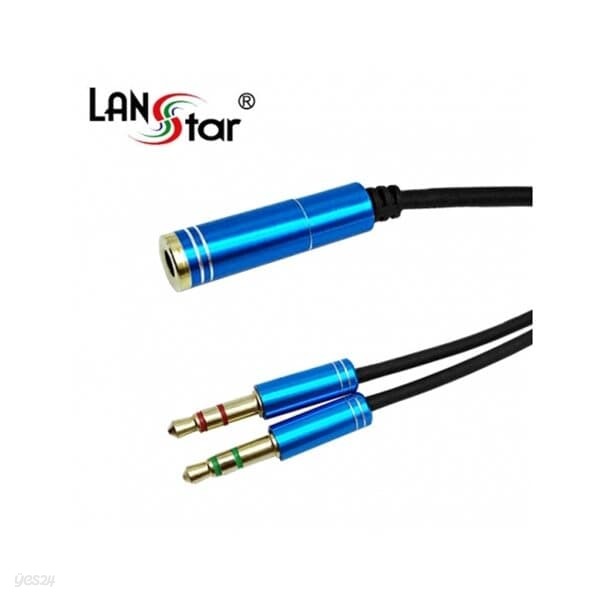 LANSTAR LS-PCHEADSET 3.5mm 4극 to 3.5mm x2 케이블