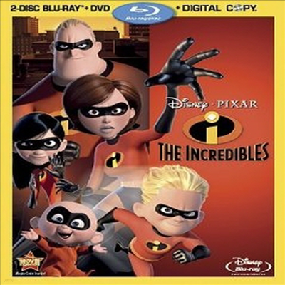 The Incredibles (ũ) (ѱ۹ڸ)(Four-Disc Blu-ray/DVD Combo + Digital Copy) (2004)
