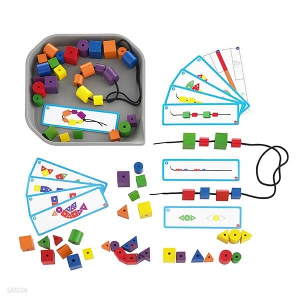 [EDX] 도형끼우기패턴카드세트 어린이 유아 과학 수학 학습 교구